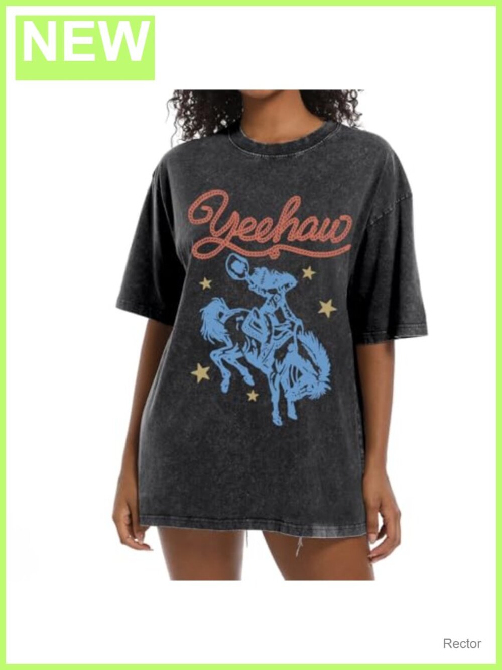 Womens Vintage Cowgirl Graphic Tee Oversized Rodeo Country Concert Shirt
